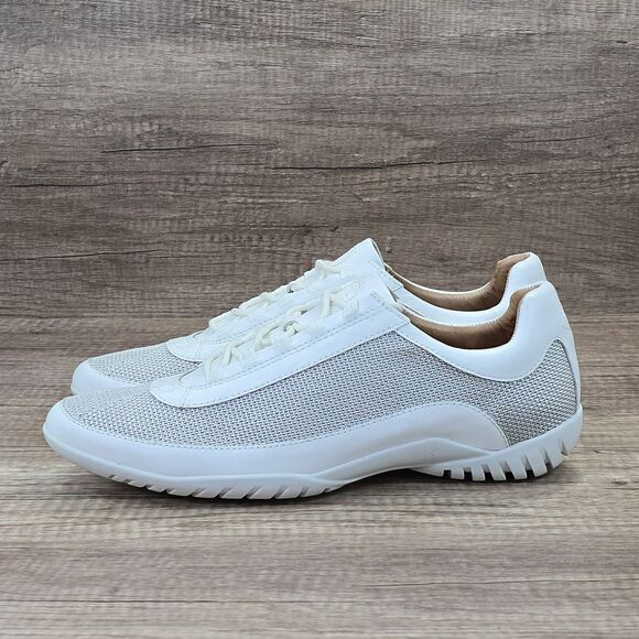 Donald J Pliner Farr Men's Size 9 White Leather Sneakers NEW - Picture 3 of 9